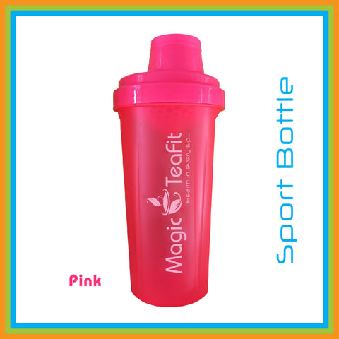 Magic Teafit Pink Bottle | Shaker Bottle | BPA Free | Dishwasher Safe |Leak Proof | Easy Grip | Multiuse | 25 oz | 700 ml | pink | Pink Bottle | Tea bottle | Gym Bottle | sport bottle |