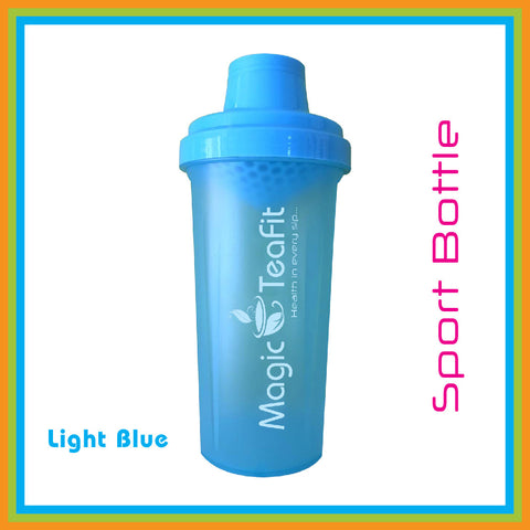 Magic Teafit Light Blue Bottle | Shaker Bottle | BPA Free | Dishwasher Safe |Leak Proof | Easy Grip | Multiuse | 25 oz | 700 ml | Blue | Light Blue Bottle | Tea bottle | Gym Bottle | Sport Bottle |